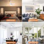 Ceiling Fans with Lights and Remote 30 Inch