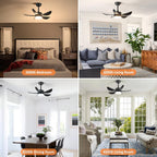 Ceiling Fans with Lights and Remote 30 Inch