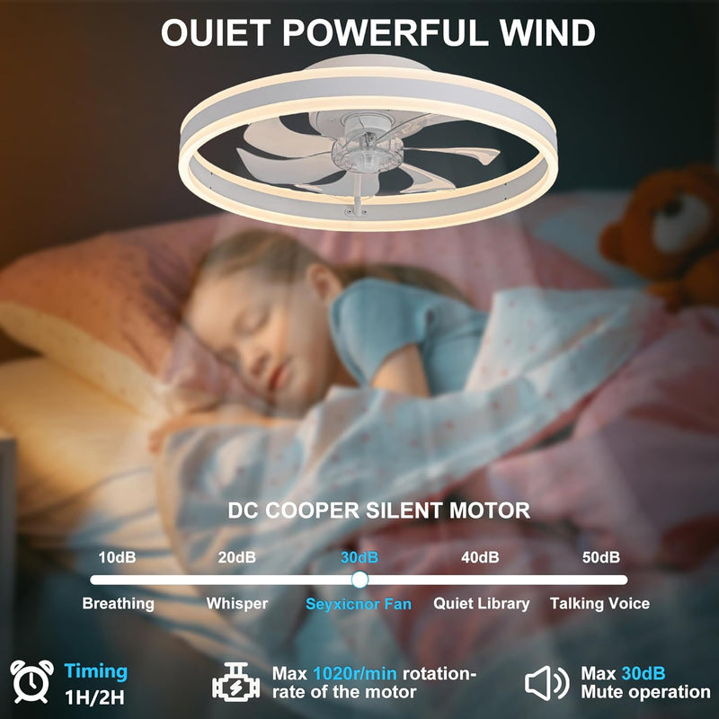 Ceiling Fans with Lights and Remote 45W