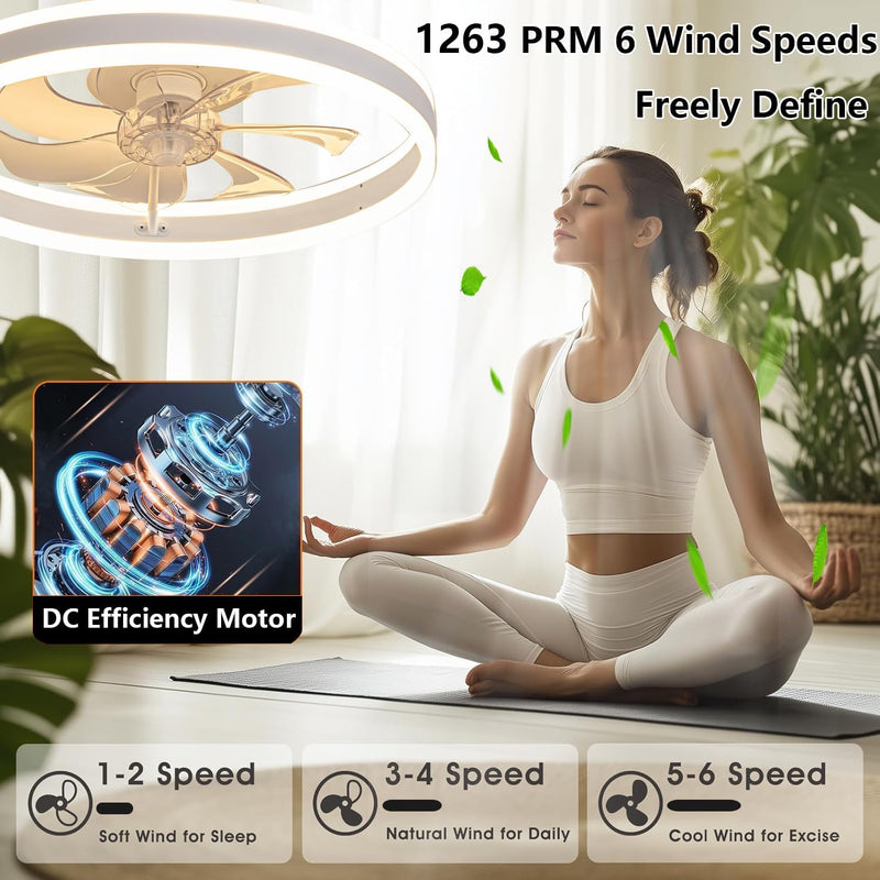 Ceiling Fans with Lights and Remote 45W