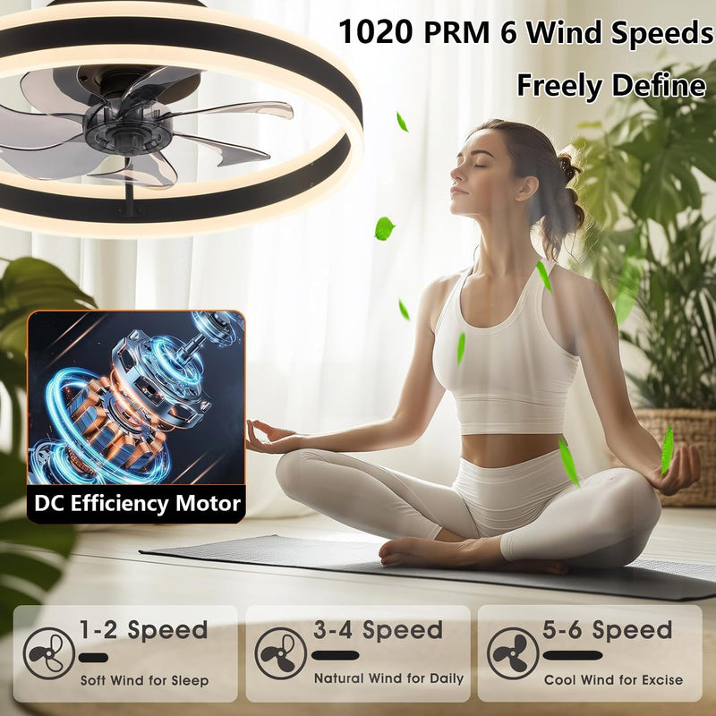 Ceiling Fans with Lights and Remote 45W