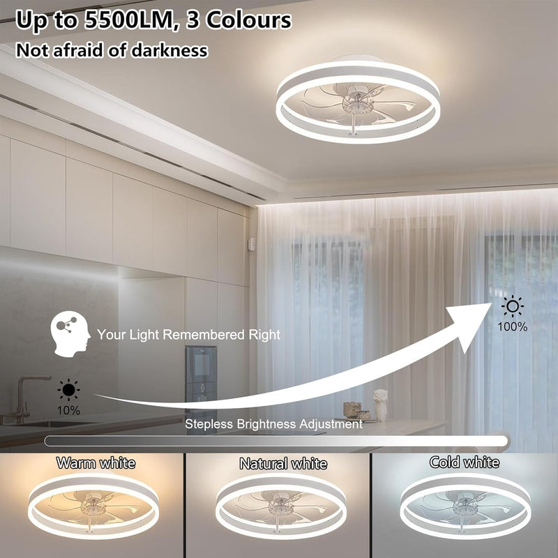 Ceiling Fans with Lights and Remote 45W