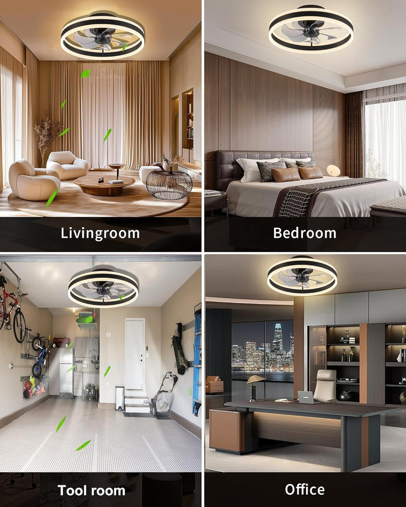 Ceiling Fans with Lights and Remote 45W