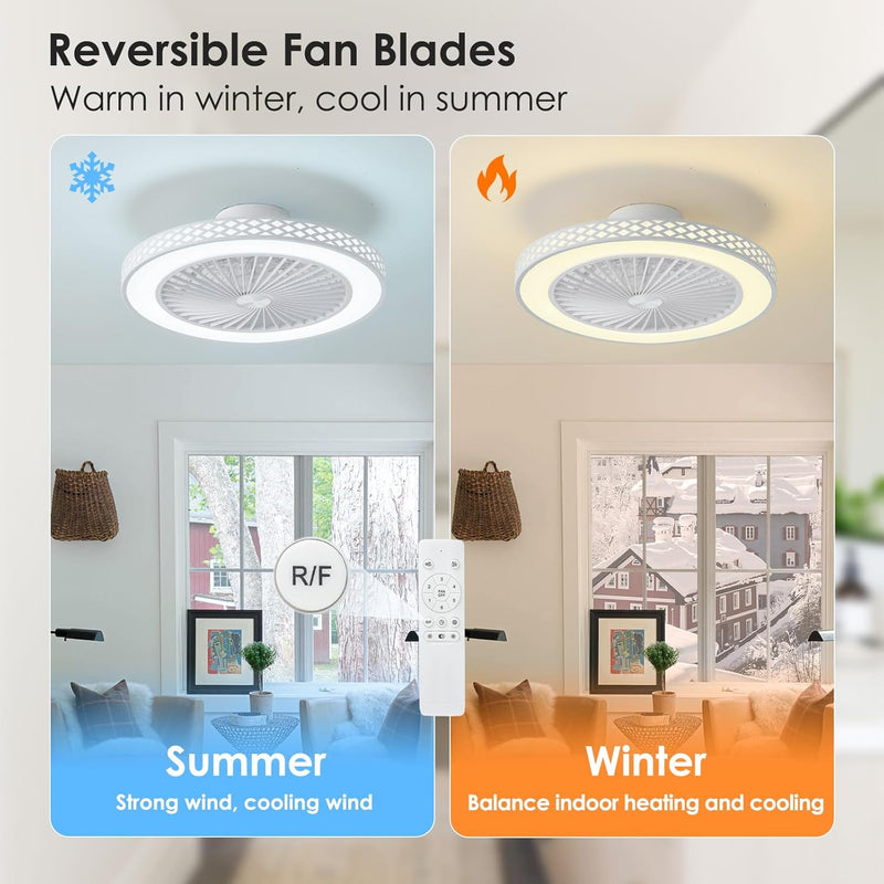 Ceiling Fans with Lights and Remote 48CM 6 Speeds