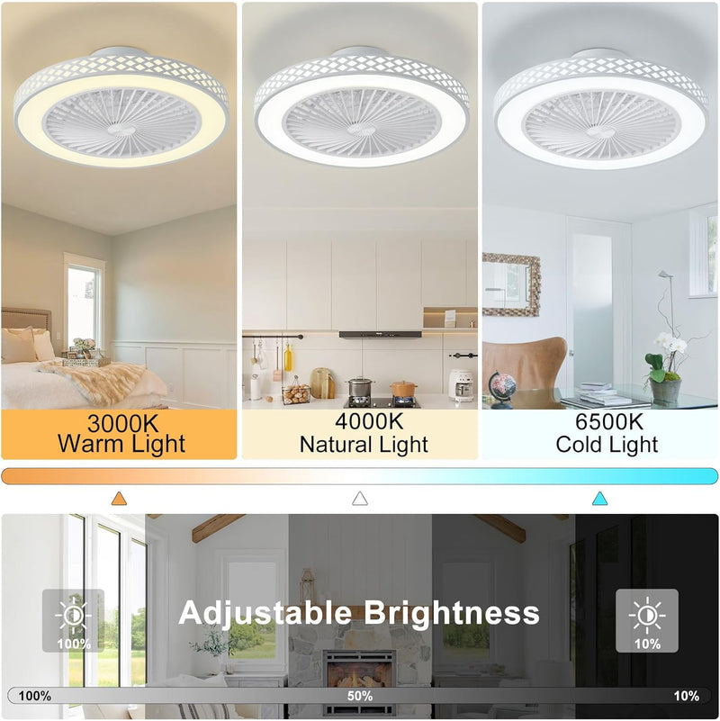 Ceiling Fans with Lights and Remote 48CM 6 Speeds