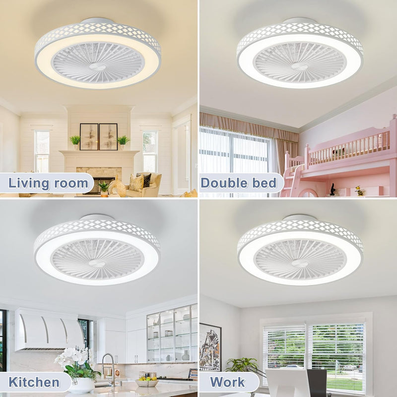 Ceiling Fans with Lights and Remote 48CM 6 Speeds