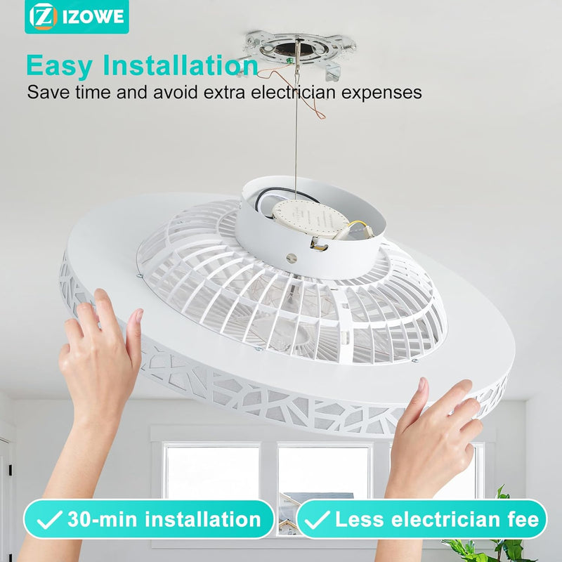 Ceiling Fans with Lights and Remote 48CM Modern