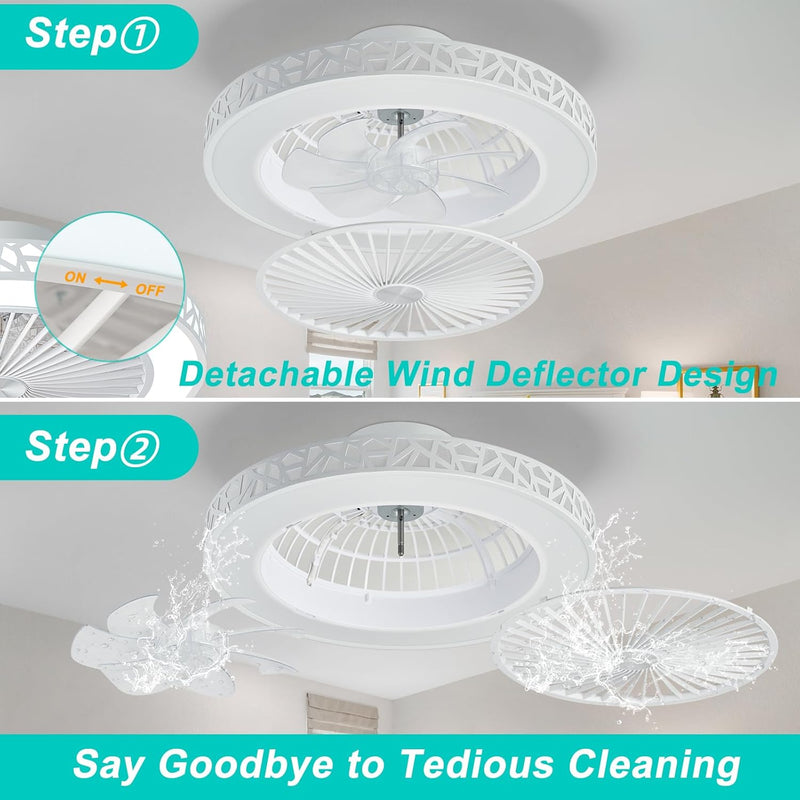 Ceiling Fans with Lights and Remote 48CM Modern