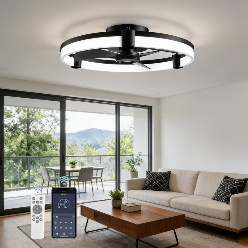 Ceiling Fans with Lights and Remote 50CM Low