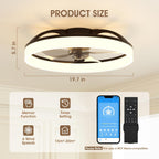 Ceiling Fan with Light Remote 3000K-6500K Dimmable