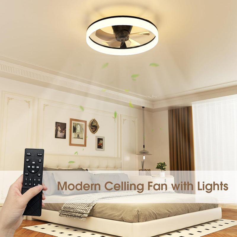 Ceiling Fan with Light Remote 3000K-6500K Dimmable