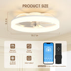 Ceiling Fan with Light Remote 3000K-6500K Dimmable