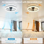 Ceiling Fan with Light Remote 3000K-6500K Dimmable