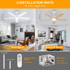 Ceiling Fans with Lights and Remote 6 Speeds