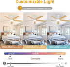 Ceiling Fans with Lights and Remote 6 Speeds