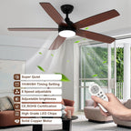 Ceiling Fans with Lights and Remote 6 Speeds