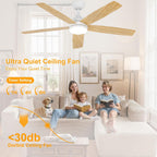Ceiling Fans with Lights and Remote 6 Speeds