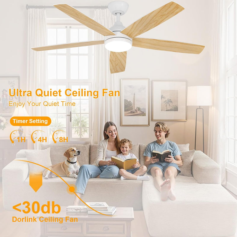 Ceiling Fans with Lights and Remote 6 Speeds