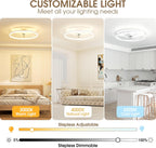 Ceiling Fans with Lights and Remote 6 Speeds