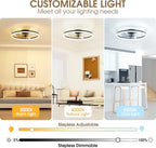 Ceiling Fans with Lights and Remote 6 Speeds