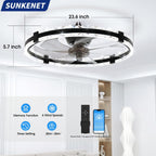 Ceiling Fans with Lights and Remote LED
