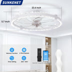 Ceiling Fans with Lights and Remote LED
