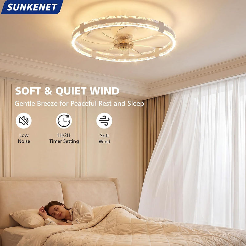 Ceiling Fans with Lights and Remote LED