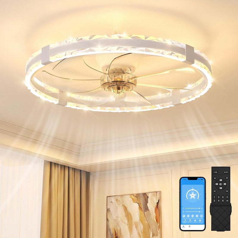 Ceiling Fans with Lights and Remote LED