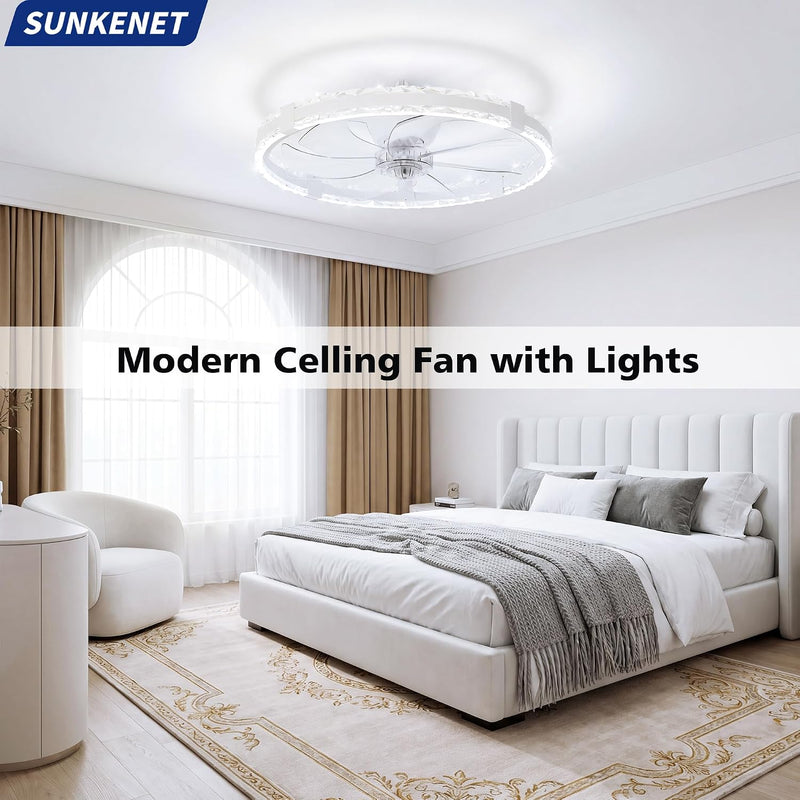 Ceiling Fans with Lights and Remote LED