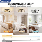 Ceiling Fans with Lights and Remote LED