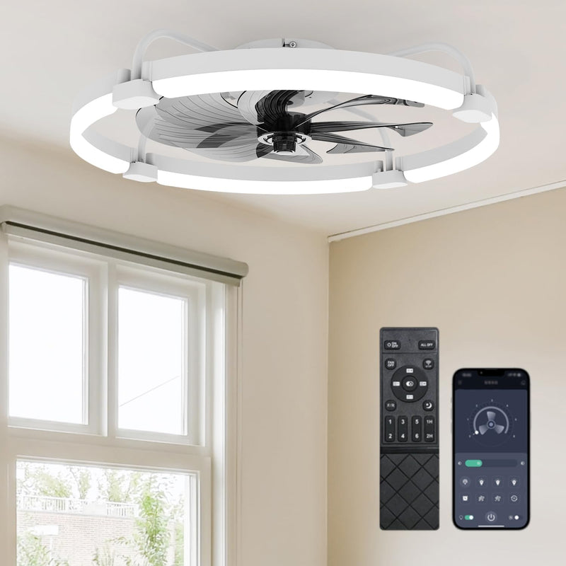 Ceiling Fans with Lights and Remote Flush