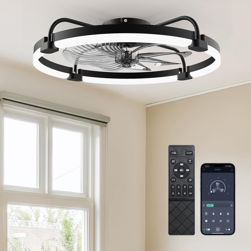 Ceiling Fans with Lights and Remote Flush
