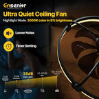 Ceiling Fans with Lights and Remote Flush