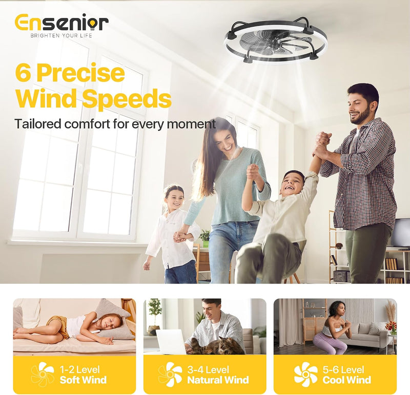 Ceiling Fans with Lights and Remote Flush