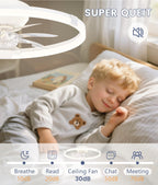 Ceiling Fans with Lights and Remote LED
