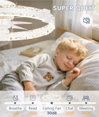 Ceiling Fans with Lights and Remote LED