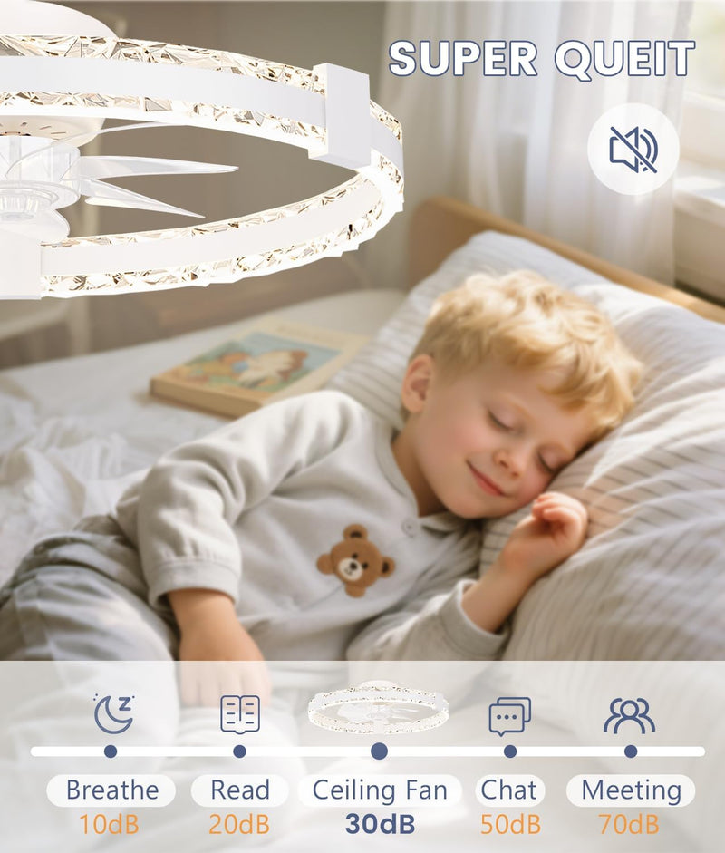 Ceiling Fans with Lights and Remote LED