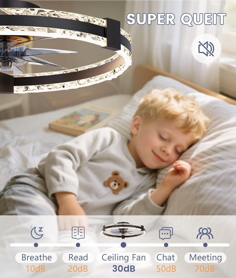 Ceiling Fans with Lights and Remote LED