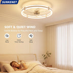 Ceiling Fans with Lights and Remote LED