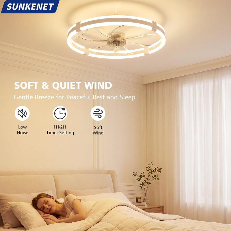 Ceiling Fans with Lights and Remote LED