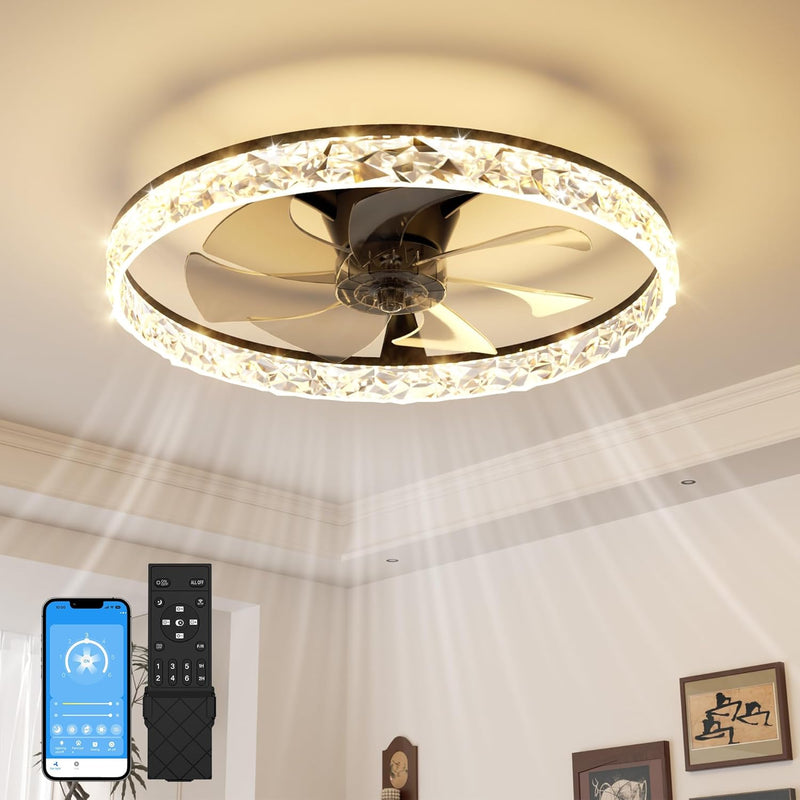 Ceiling Fans with Lights and Remote LED