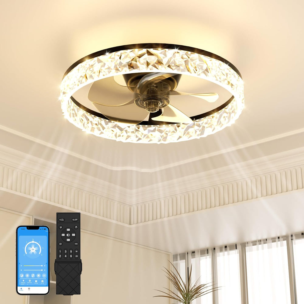 Ceiling Fans with Lights and Remote LED