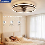 Ceiling Fans with Lights and Remote LED