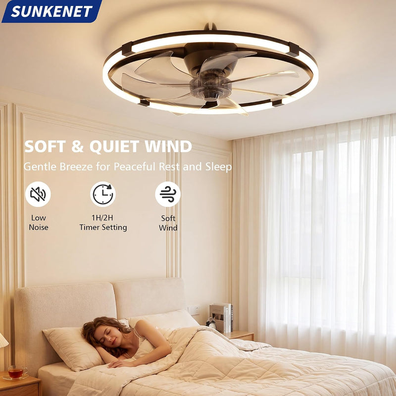 Ceiling Fans with Lights and Remote LED