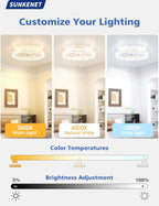 Ceiling Fans with Lights and Remote LED