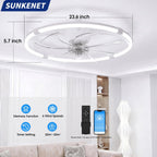 Ceiling Fans with Lights and Remote LED