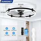 Ceiling Fans with Lights and Remote LED