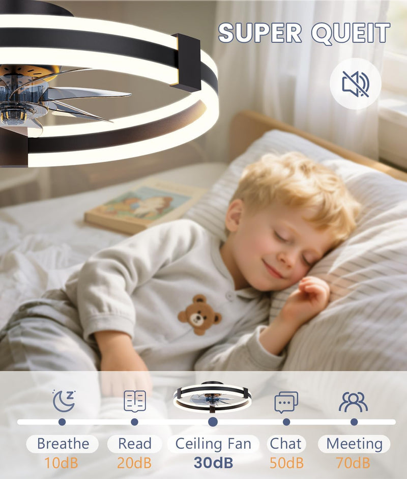 Ceiling Fans with Lights and Remote LED