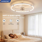 Ceiling Fans with Lights and Remote LED