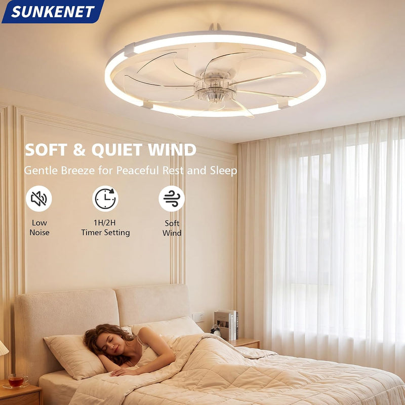 Ceiling Fans with Lights and Remote LED